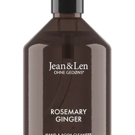 Jean&Len Jean & Len Hand & Body Cleanser Rosemary Ginger, für ein duftendes Reinigungserlebnis, Körper- & Handseife in einer hochwertigen Flasche, belebend-frischer Duft, vegan, 500 ml