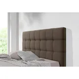 SCHLARAFFIA Boxspringbett Aida, mit GELTEX® Next Topper und 7-Zonen-Tonnentaschen-Federkernmatratze braun 162 cm x 211 cm