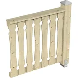 SKANHOLZ Brüstungsgeländer Balkonschalung 108 cm Länge 96 cm Höhe beige