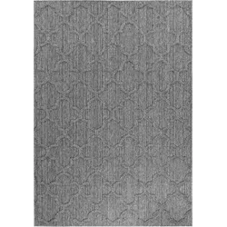 Teppich Outdoor Flachgewebe Skandi-Muster Polypropylen Balkon Grau Rechteckig 160x230 | Kadima Design