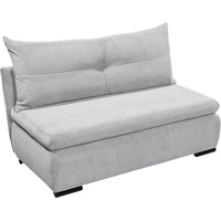 ED EXCITING DESIGN Schlafsofa Charlie, frei im Raum stellbar, mit Bettkasten, Schlaffunktion & 1 Rückenkissen grau