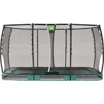 EXIT TOYS Allure Premium Bodentrampolin 214 x 366 cm inkl. Sicherheitsnetz Grün