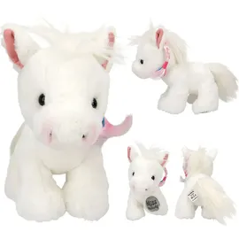 DEPESCHE Miss Melody Plüschpferd 20 cm Weiß