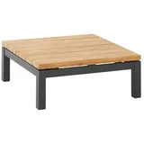 4 Seasons Outdoor 4Seasons Capitol Loungetisch 90x90x35cm Aluminium/Teak Natur|Dunkelgrau