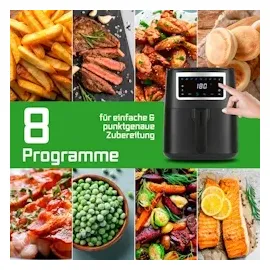 GOURMETmaxx Heißluftfritteuse 4 L schwarz