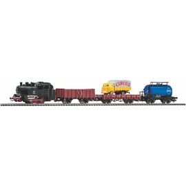 PIKO Start-Set mit Bettung Güterzug 57113 H0