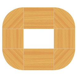 HAMMERBACHER Konferenztisch buche oval, Rundrohr chrom, 320,0 x 240,0 x 72,0 – 74,0 cm