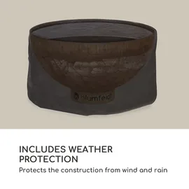 Blumfeldt Savage Feuerschale mit Grill Ø 60,5 cm Stahl Wetterschutz Rost