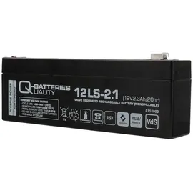 Lakuda Q-Batteries 12LS-2.1 | 12V 2,1Ah Blei-Vlies Akku AGM VRLA VRLA mit VdS