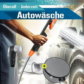 Kesser KESSER® Campingdusche mit Akku Tauchpumpe Handbrause 2x 2200mAh-Lithium-Akku, USB-Ladekabel für Camping Garten - Outdoor Hundedusche ,...