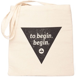 bodhi Baumwoll-Tragetasche, Design-Print 'To begin, begin' 1 St