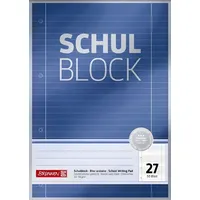 Brunnen Schulblock Premium A4 Lineatur 27 blau