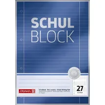 Brunnen Schulblock Premium A4 Lineatur 27 blau