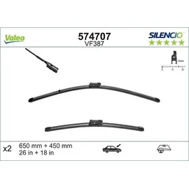 Valeo Silencio Xtrm VF387, 650/450mm, Vorne, 2 Stück