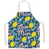 Eyands Kinderschürze mit niedlichem Muster, Leinen, Kochen, Malen, Gartenarbeit, zitronengelb, enfant - enfant