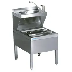 CHROMOnorm ausguss-handwasch-kombınatıon, standausführung   500mm700mm850mm