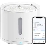 Petkit Trinkbrunnen für Katze und Hund, Drahtlose Wasserpumpe,2l Sichtbarer Wasserstand mit Filter,app-gesteuert, Ultraleise