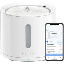 Petkit Trinkbrunnen für Katze und Hund, Drahtlose Wasserpumpe,2l Sichtbarer Wasserstand mit Filter,app-gesteuert, Ultraleise