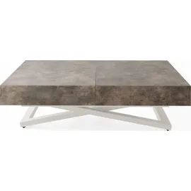 WFL GROUP Cavetta Grau Holzoptik 120-200 x 80 x 27-76 cm