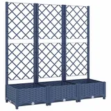 vidaXL Pflanzkübel mit Spalier 120 x 40 x 121,5 cm Dunkelgrau