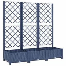vidaXL Pflanzkübel mit Spalier 120 x 40 x 121,5 cm Dunkelgrau