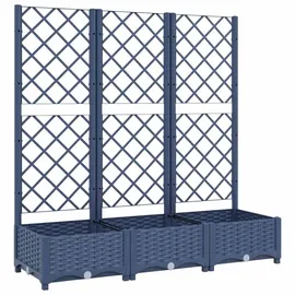 vidaXL Pflanzkübel mit Spalier 120 x 40 x 121,5 cm Dunkelgrau