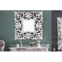 Riess Ambiente Invicta Interior Opulenter Barock Spiegel Venice Silber antik Wandspiegel 75x75 cm Badspiegel