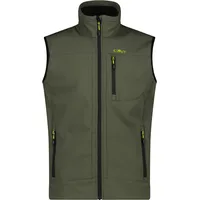 CMP Herren Softshell Weste Man Softshell Vest 3A02087N-00EP 54 - Oil Green-Nero