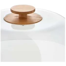 Alessi Mattina Tortenplatte mit PMMA-Glocke Alessi Serviergeschirr, hellgrau