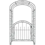 Garden Pleasure Rosenbogen 115 x 215 cm schwarz-braun Metall 1 St.