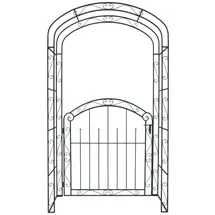Garden Pleasure Rosenbogen 115 x 215 cm schwarz-braun Metall 1 St.