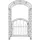 Garden Pleasure Rosenbogen 115 x 215 cm schwarz-braun Metall 1 St.