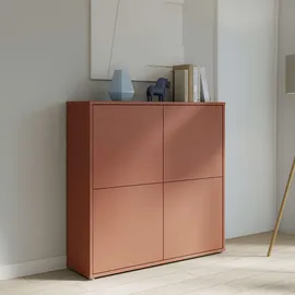 Forte Highboard 124,5 x 121,5 x 34,9 cm Terrakotta