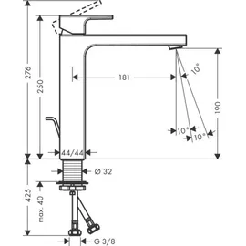 Hansgrohe Vernis Shape 190 Einhandmischer mattschwarz
