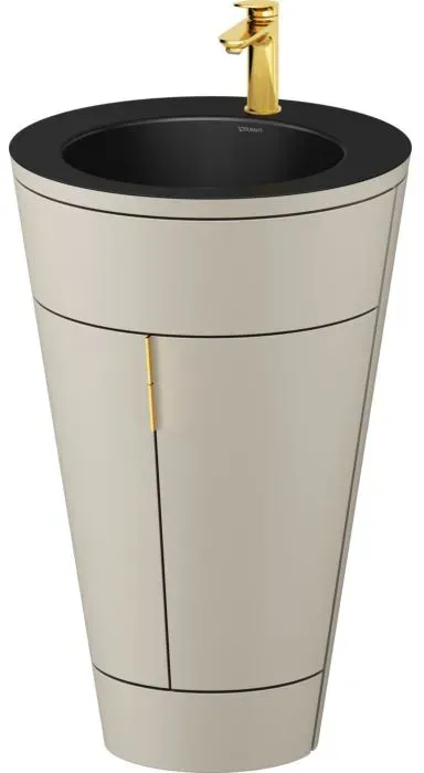 Duravit Starck 1,c-bonded Set S19514O34600000 Griff Gold, Keramik Schwarz Matt, bodenstehend Taupe Seidenmatt, 864 x 560 x 605 mm