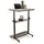 HJH Office WORKSTATION II 80x50 cm Mobiler Computertisch mit Rollen, Laptoptisch, Schwarz/Walnuss 830070