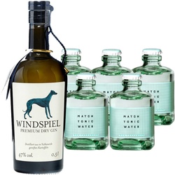 Windspiel Gin & 5 x Match Mediterranean Tonic Set