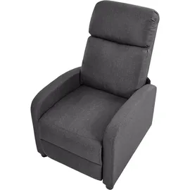 Beliani Fernsehsessel EMINENCE Kunstleinen 66 x 103 x 74 cm Dunkelgrau mit Relax-Funktion