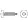 TOOLCRAFT Sicherheitsschrauben 6,3 mm 19 mm 100 Stück