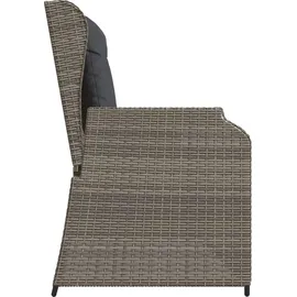 vidaXL Gartenbank 1-tlg mit Kissen 110 x 60 x 75 cm Grau