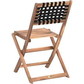 Beliani Bistro Set CONIOLO Akazienholz Braun - Schwarz