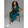 KangaROOS Culotte-Overall KANGAROOS, Damen, Gr. 38, N-Gr, petrol, Jersey, Obermaterial: 95% Viskose, 5% Elasthan, figurumspielend wadenlang, V-Ausschnitt, abgesteppt, Overalls, wadenlanger Overall, figurumspielende Passform, Kurzarm-Design