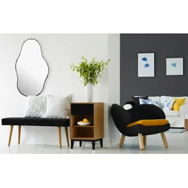 Wohnling Wandspiegel Asymmetrisch 40 x 80 cm Schwarz