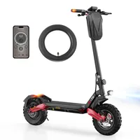iScooter E Scooter mit Straßenzulassung, 80-100 KM Reichweite, 48V 15Ah, 10 Zoll Offroad Luftreifen, ABE Elektroroller mit Doppelter Stoßdämpfung, Faltbarer E Roller Offroad Belastung bis 150 KG, LED, App