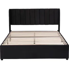 Merax Flieks 140 x 200 cm Schwarz