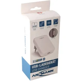 Ansmann USB-C Wall Charger 130PD – 30 W USB-C Netzteil mit Power Delivery - Weiß