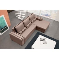 JVmoebel Ecksofa, Sofa Schlafsofa Designer Sofa mit Bettfunktion + Bettkasten beige