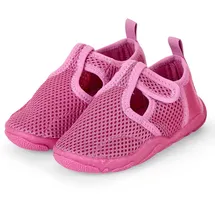Sterntaler Badeschuhe Uni – Mädchen Baby Aquaschuhe knöchelhoch mit Klettverschluss – Strukturierte Sohle – Atmungsaktives Mesh – Kinder Wasserschuhe - Bademode - Farbe purpur, Größe 24