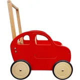 Erst-Holz Lauflernwagen rotes Auto Teddytransporter Holzauto Puppenwagen 95-003