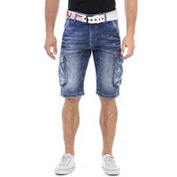 Cipo & Baxx Bermudas in Denim, mit Cargotaschen Cipo , Baxx blue, 29